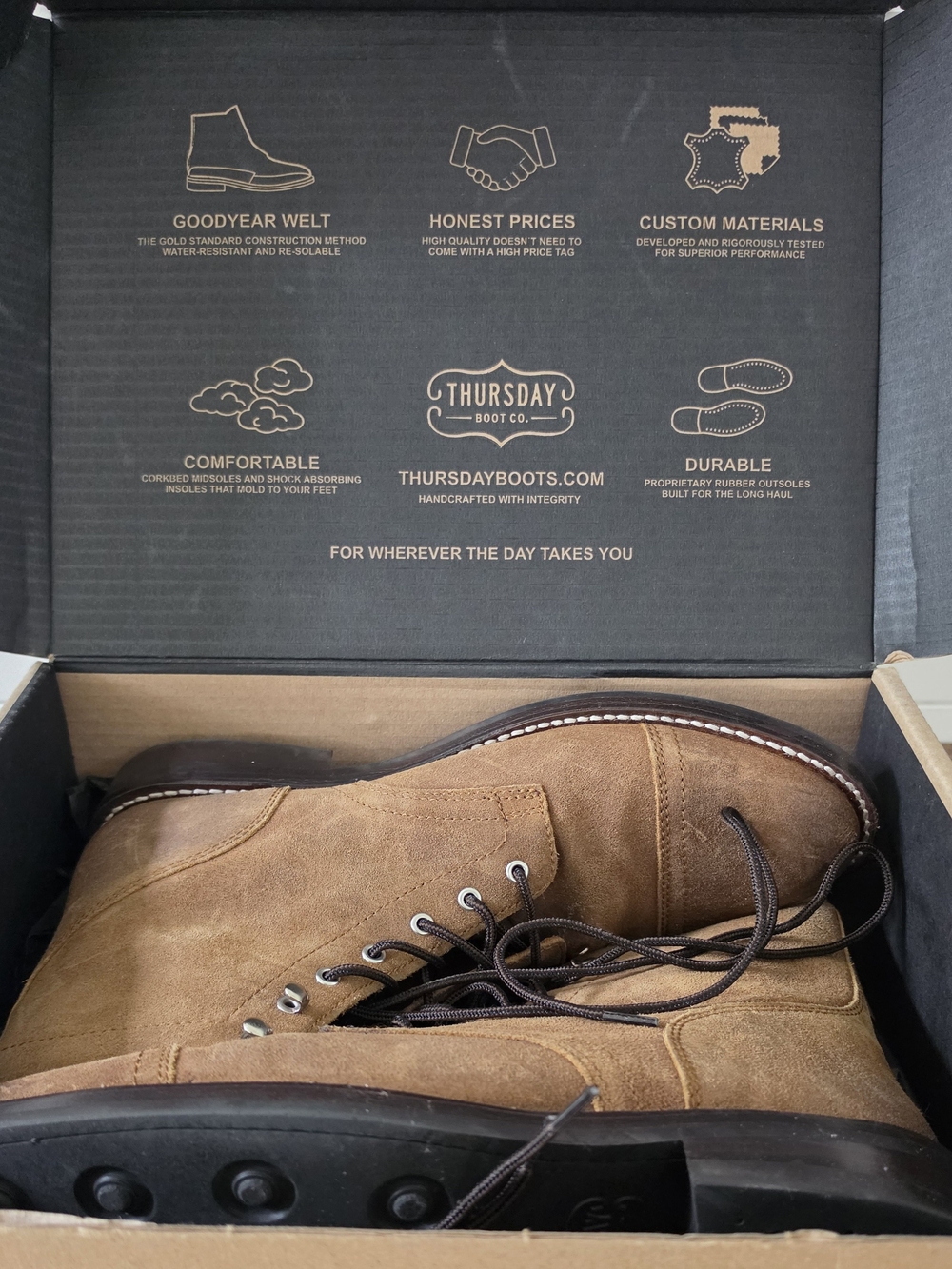 Thursday Boot Company Safari Captain Men’s Brown Suede Lace Up Boots
